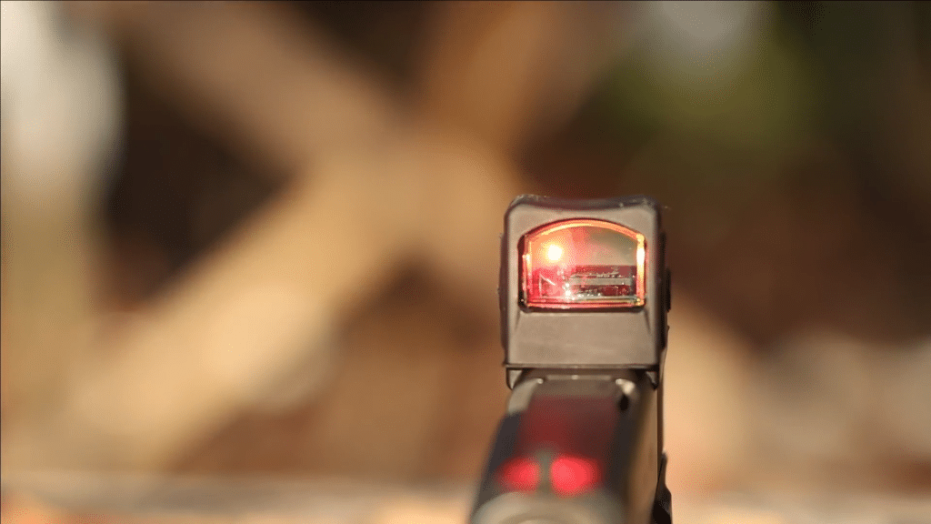 View through a Trijicon RMR CC red dot sight