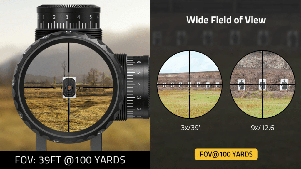 CvLife 3-9x40 Scope FOV